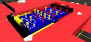 Hybrid Real and Second Life Virtual Foosball Table