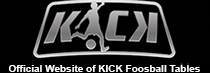 KICK foosball table logo