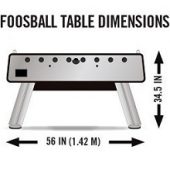 Official Regulation Full-Size 56″ Foosball Table Dimensions